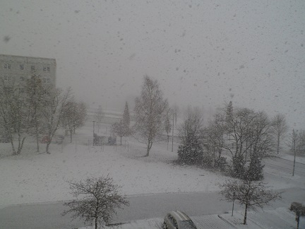 Schneegestöber in Sonneberg