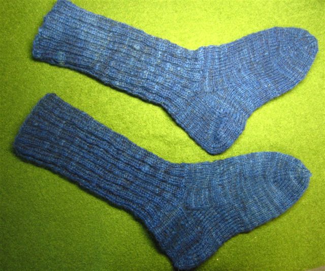 Socken aus Coburger Fuchs gefärbt mit Indigo