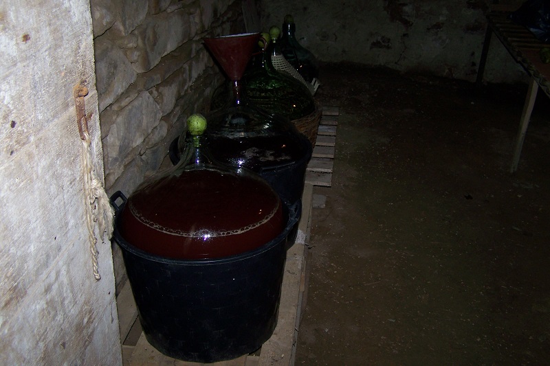 noch friedlich, gleich nach dem Keltern...