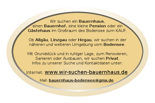 Gesucht im Bodenseehinterland
