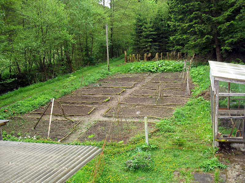 Gemüsegarten von oben.